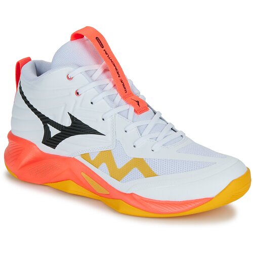Mizuno Dvoranski &amp;scaron;port WAVE MOMENTUM PRO MID Bela Slike