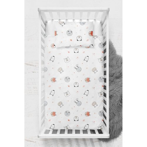 Mijolnir Bijela dječja posteljina za dječji krevetić od renforce pamuka 100x150 cm Safari &amp;ndash; Slike