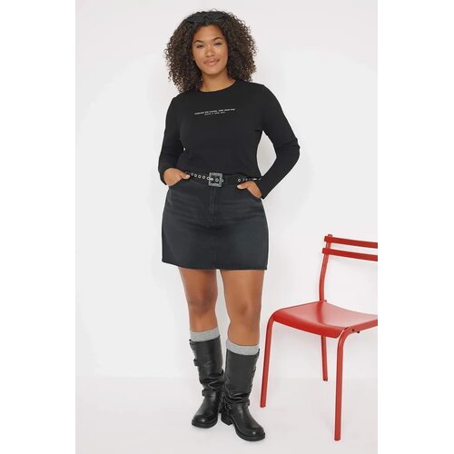 Trendyol Ženska bluza Tbbaw26Af00021, Crna Slike