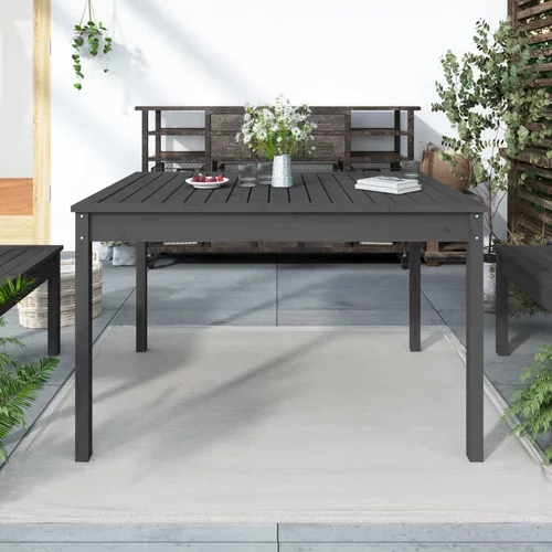 vidaXL Vrtni stol sivi 121x82 5x76 cm od masivne borovine