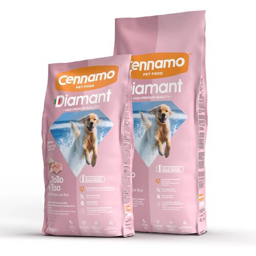 CENNAMO DIAMANT Puppy All Breeds con Pollo e Riso - hrana za &amp;scaron;tence i juniore svih rasa sa piletinom i pirinčem (3kg, 15kg) 15kg Slike