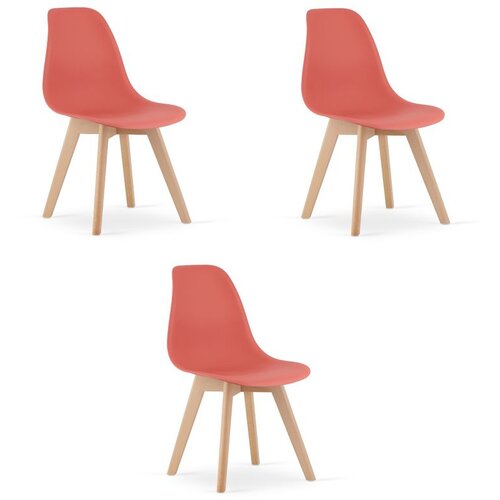 KITO stolica cinober / prirodne noge x 3 Cijene