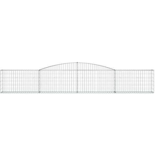  Lučne gabionske ko&amp;scaron;are 4 kom 400x30x60/80 cm pocinčano željezo Slike