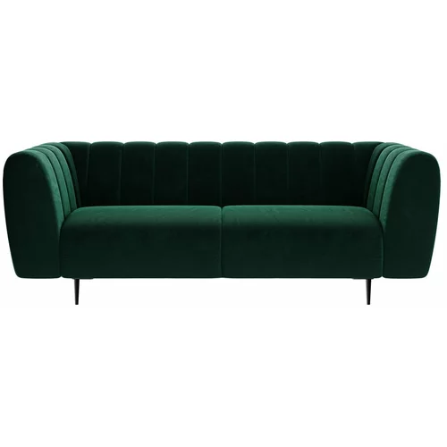 Ghado tamno zeleni baršunasta kauč Shel, 210 cm
