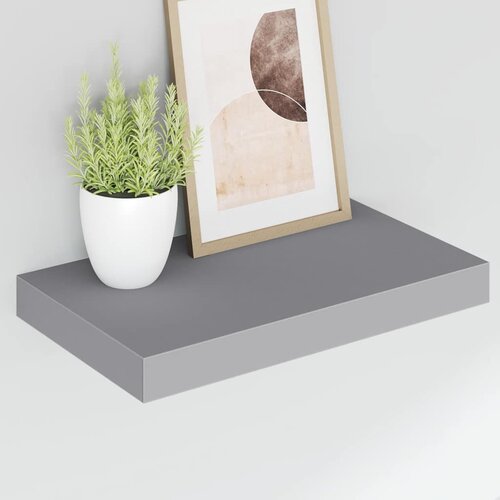  Plutajuća zidna polica siva 40 x 23 x 3,8 cm MDF Slike