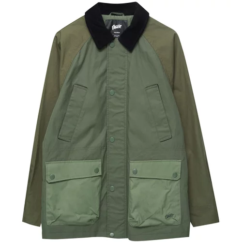Pull&Bear Prehodna jakna zelena / svetlo zelena