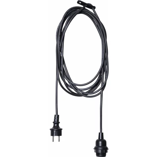 Star Trading crni kabel s nastavkom za žarulju Cord Ute, dužina 2,5 m