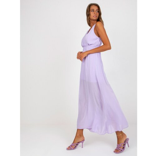 Fashion Hunters Light purple maxi dress with envelope neckline OCH BELLA Slike