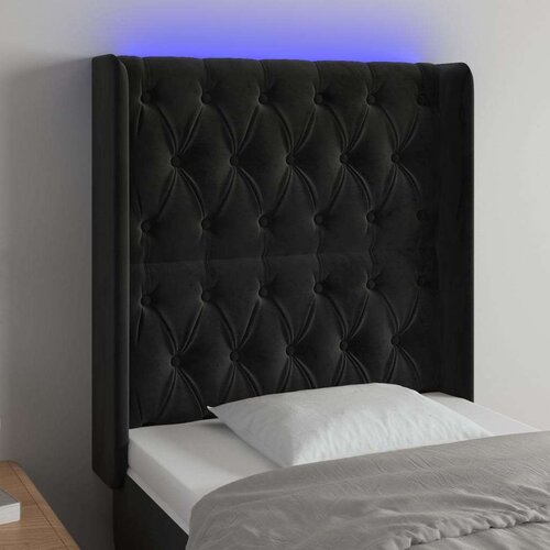  Uzglavlje crno 83x16x118/128 cm bar&amp;scaron;unasto Slike