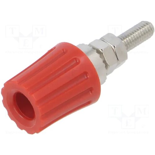  Banana konektor ženski ugradni PK110RT 4mm crveni Slike