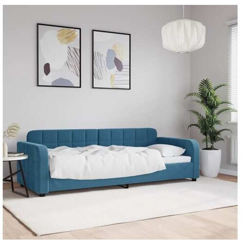 vidaXL Raztegljiva postelja modra 80x200 cm žamet Cene