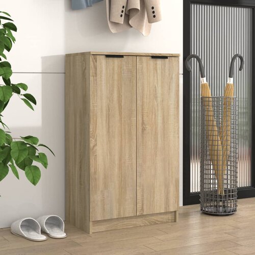 VidaXL Omarica za čevlje sonoma hrast 59x35x100 cm konstruiran les Slike
