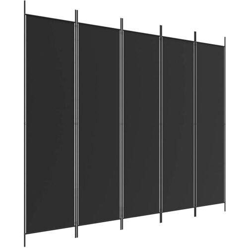 Maison Chic Paravan - Zaslon - Pregrada 5-delni 250x200 cm črno blago, (21673990) Cene
