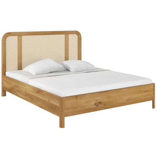 Skandica Bračni krevet od hrastovog drveta 180x200 cm u prirodnoj boji Harmark -