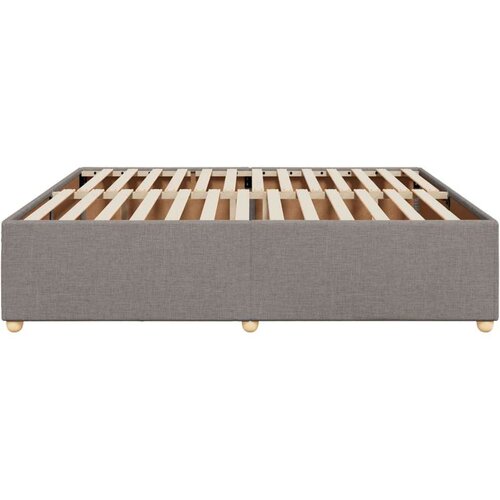 VidaXL okvir za krevet bez madraca smeđesivi 200x200 cm od tkanine Slike
