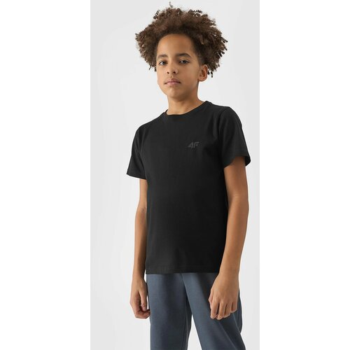 4f boys' plain t-shirt - black Slike