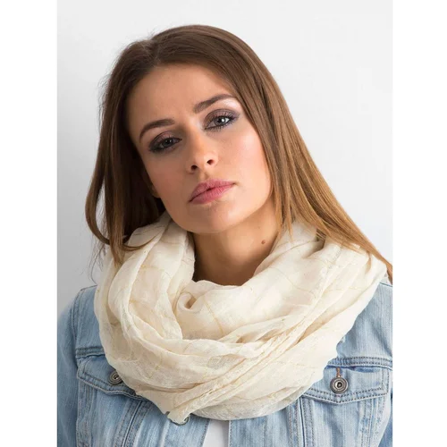 Fashion Hunters Shawl with shiny thread, light beige