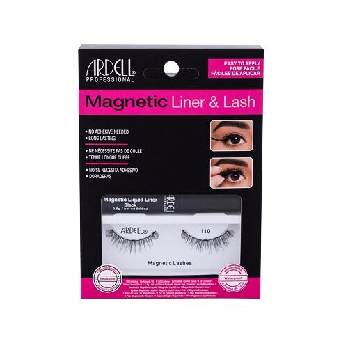 Ardell Magnetic Liner & Lash 110 odtenek Black darilni set magnetne trepalnice 110 1 p&aacute;r + magnetno črtalo v gelu Magnetic Liquid Liner 2,5 g Black Cene