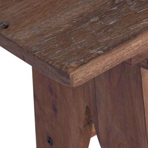  Klupa Prirodna 100 x 30 x 50 cm Čvrsto drvo iz reciklaže Slike