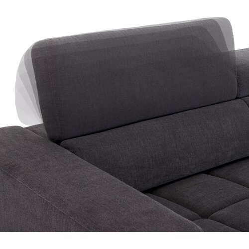 Modern Living sedežna garnitura hogan, siva, relax funkcija Slike