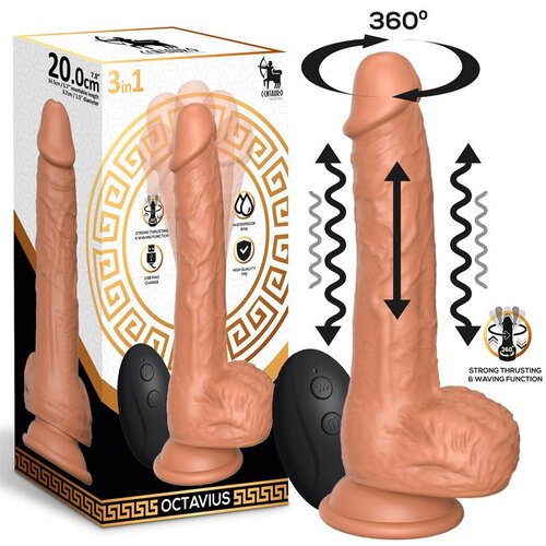 Centauro Vibracijski Penis Octavius Flesh 20 Cm Slike