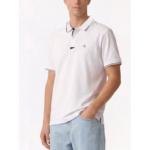 Reserved Regular polo-majica s porubom - bijela Cijene
