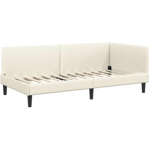 vidaXL Kotna postelja Drugo krema 80 x 200 cm Samet in sodobno leseno, (5000069376) Cene