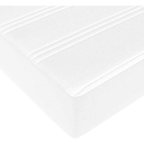 VidaXL krevetna konstrukcija čista bijela 200 x 200 cm umjetna koža Slike