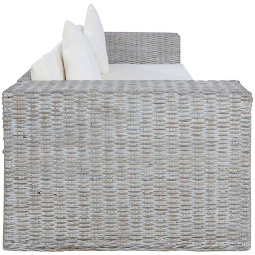 vidaXL 2-dijelni set sofa od prirodnog ratana s jastucima sivi Cijene