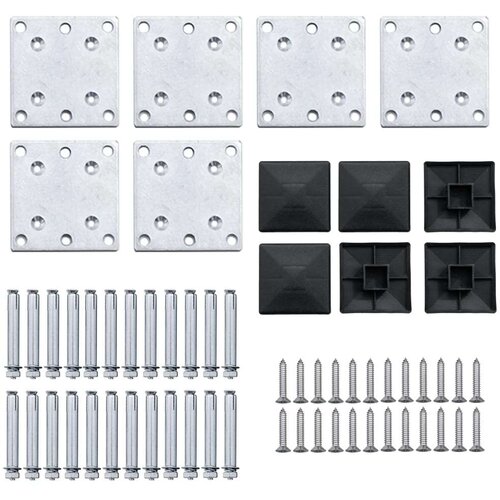 VidaXL Set panela za ogradu WPC 872 x 146 cm smeđi Slike
