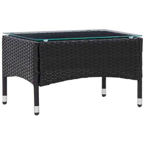 VidaXL Stolić za kavu crni 60 x 40 x 36 cm od poliratana Slike