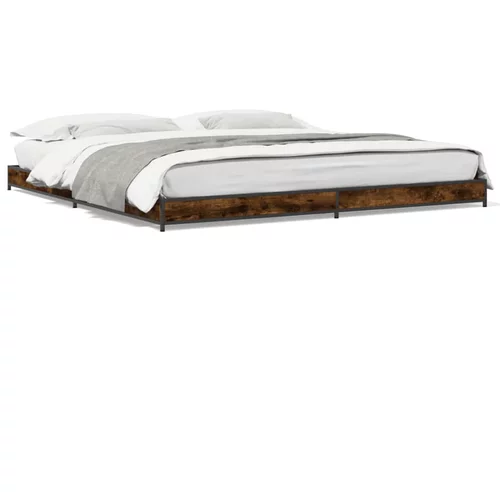  Okvir kreveta boja hrasta 160x200 cm konstruirano drvo i metal