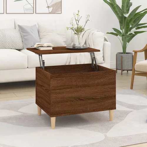  Stolić za kavu Smeđi hrasta 60 x 44,5 x 45 cm konstruirano drvo