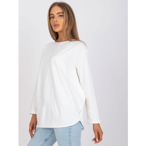 Fashion Hunters Ecru oversize blouse with long sleeves Renata Slike