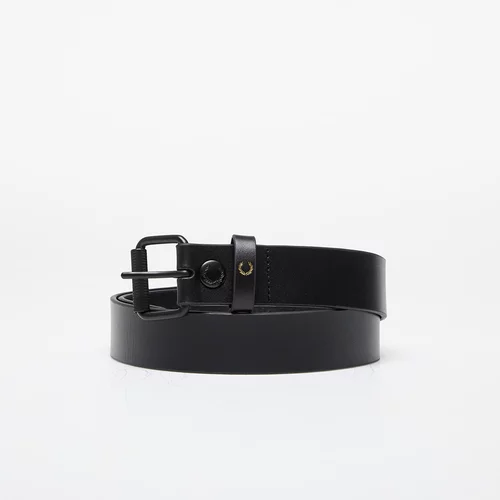 Fred Perry Burnished Leather Belt Black