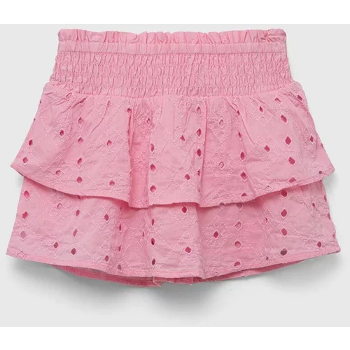 Abercrombie & Fitch Dječje pamučna haljina boja: ružičasta, mini, širi se prema dolje