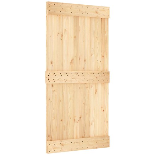  Klizna vrata Prirodna i bijela 100 x 210 cm Čvrsta borovina Slike