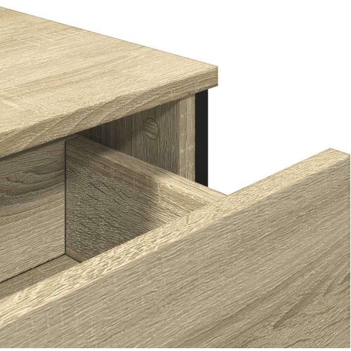 VidaXL Komoda sonoma hrast 97x32,5x74,5 cm inženirski les Slike