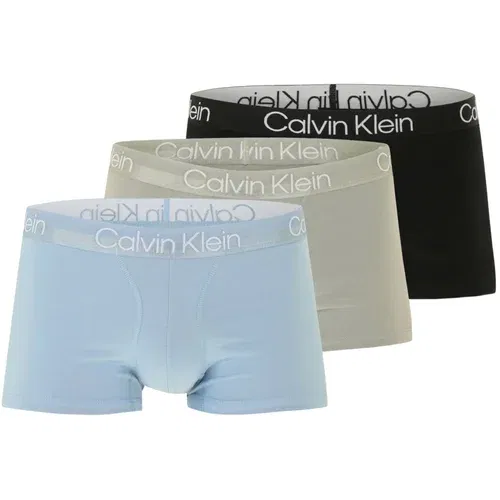 Calvin Klein Underwear Bokserice sivkasto plava / pastelno zelena / crna