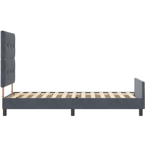  Okvir kreveta u tamno sivoj 100x200 cm izrađen od bar&amp;scaron;una Slike