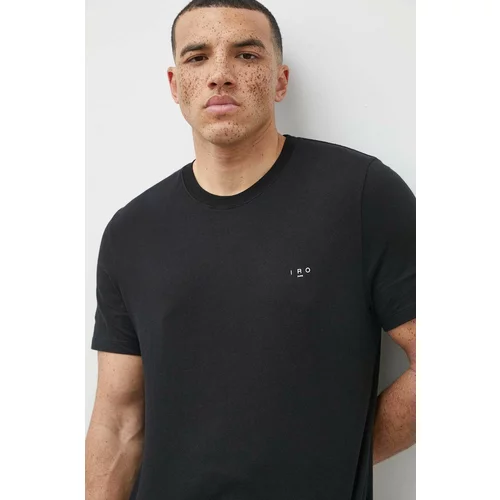 IRO Bombažna kratka majica moški, črna barva