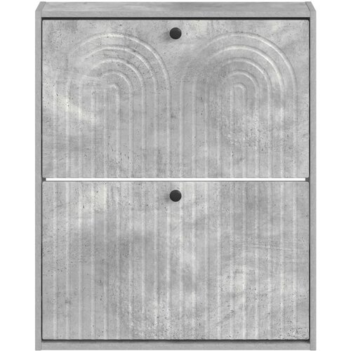  Ormar za cipele na zidu ALKMAAR 71 x 17 x 86 cm Betonska siva - Betonska siva Slike