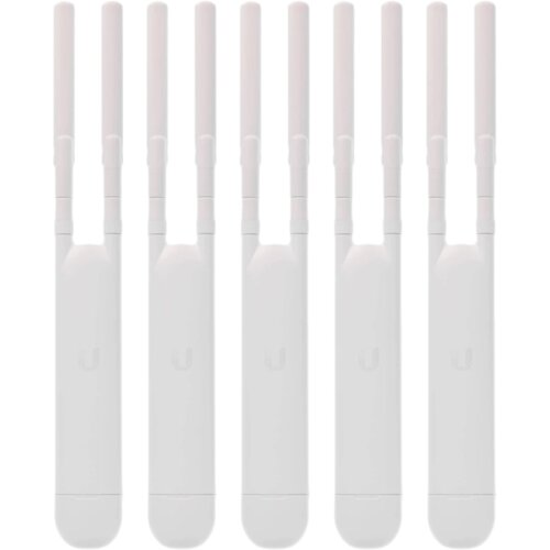 Ubiquiti 5-PACK of UAP-AC-M-EU Networking Interface - (1) 10/100/1000 Ethernet Port/ Power Method 24V Passive PoE (Pairs 4, 5+; 7, 8 Return);802.3af Alternative A (Pairs 1, 2+; 3, 6 Return)(Supported Voltage Range: 44 to 57VDC)/ Wi-Fi Standards 802.11 a/b/g/n/ac Cene