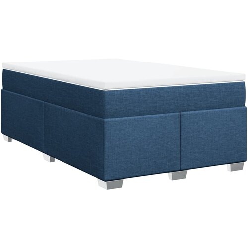 vidaXL Box spring postelja z vzmetnico modra 120x190 cm blago, (21309341) Cene