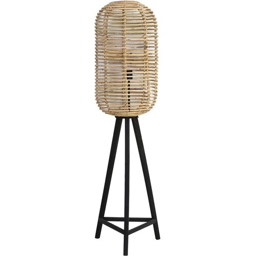 Light &amp;amp; Living Podna lampa u crnoj prirodnoj boji (visina 140 cm) Tabana - Slike