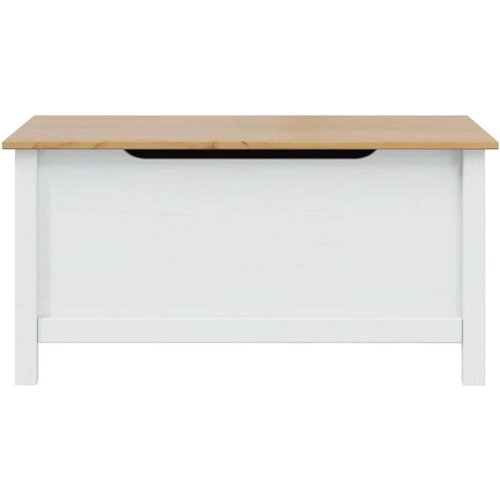  Kutija za spremanje Bijela i medeno smeđa 90 x 40 x 45 cm - Bijela i medeno smeđa Slike