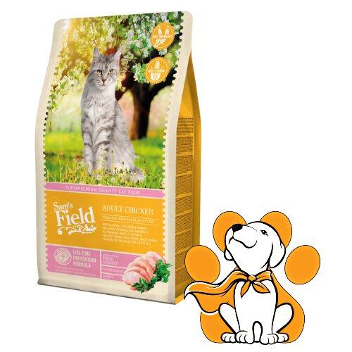 Sam's Field adult Cat Chicken 2.5kg, Visokosvarljiva Hrana Za Mačke Sa Piletinom Slike