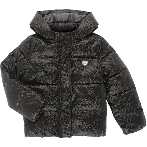 Guess Puhovke HOODED LS PADDED PUFFER W/ZIP Črna Slike