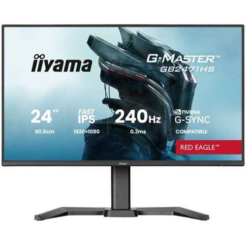 Iiyama Gaming Monitor GB2471HS-B1 G-MASTER 23.8" Fast IPS 1920 x 1080 240Hz 350cd 1000:1 0.2ms HDMI DP Full Ergo Cijene