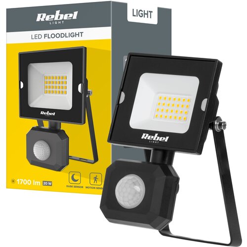  20W zunanji LED reflektor črn 6500K IP44 s senzorjem gibanja - 1655399 - https://eprel.ec.europa.eu/fiches/lightsources/Fiche_1655399_SL.pdf Cene